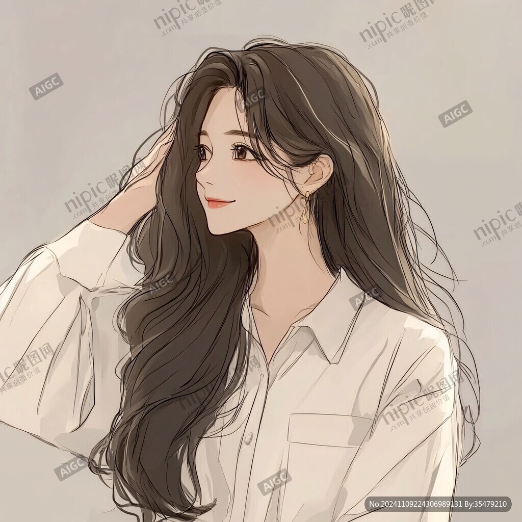 手绘女头