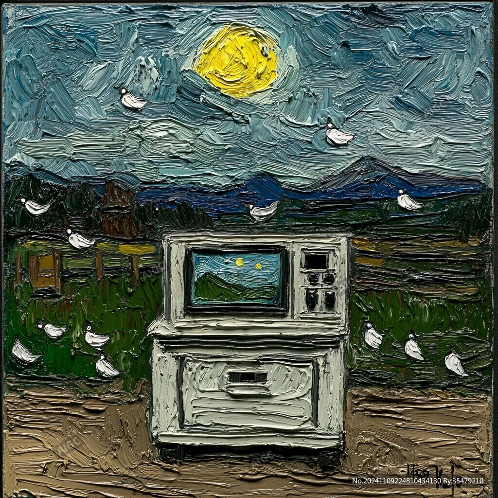 电表箱油画