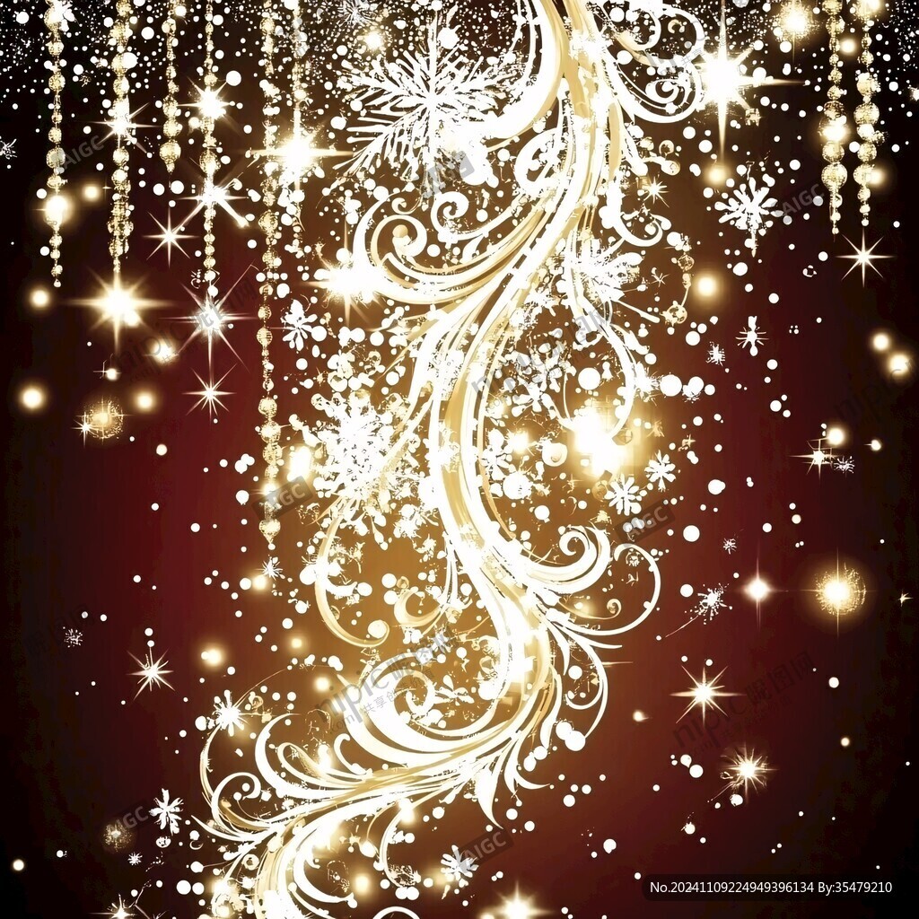 金色梦幻灯光红色