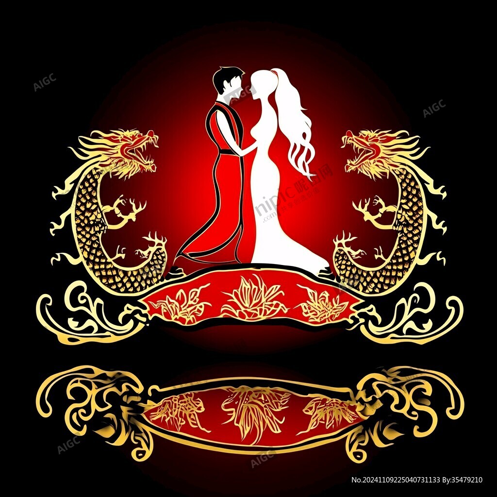 婚礼龙凤素材