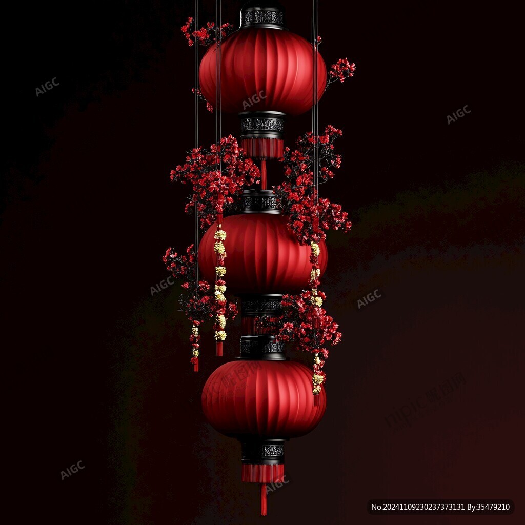 大红灯笼组合