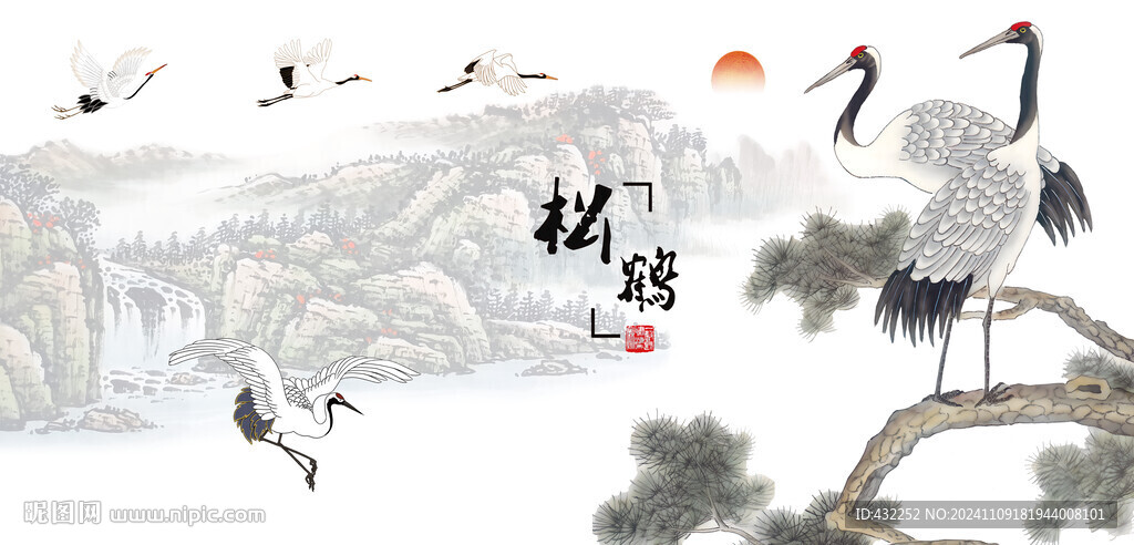 松鹤白鹤仙鹤