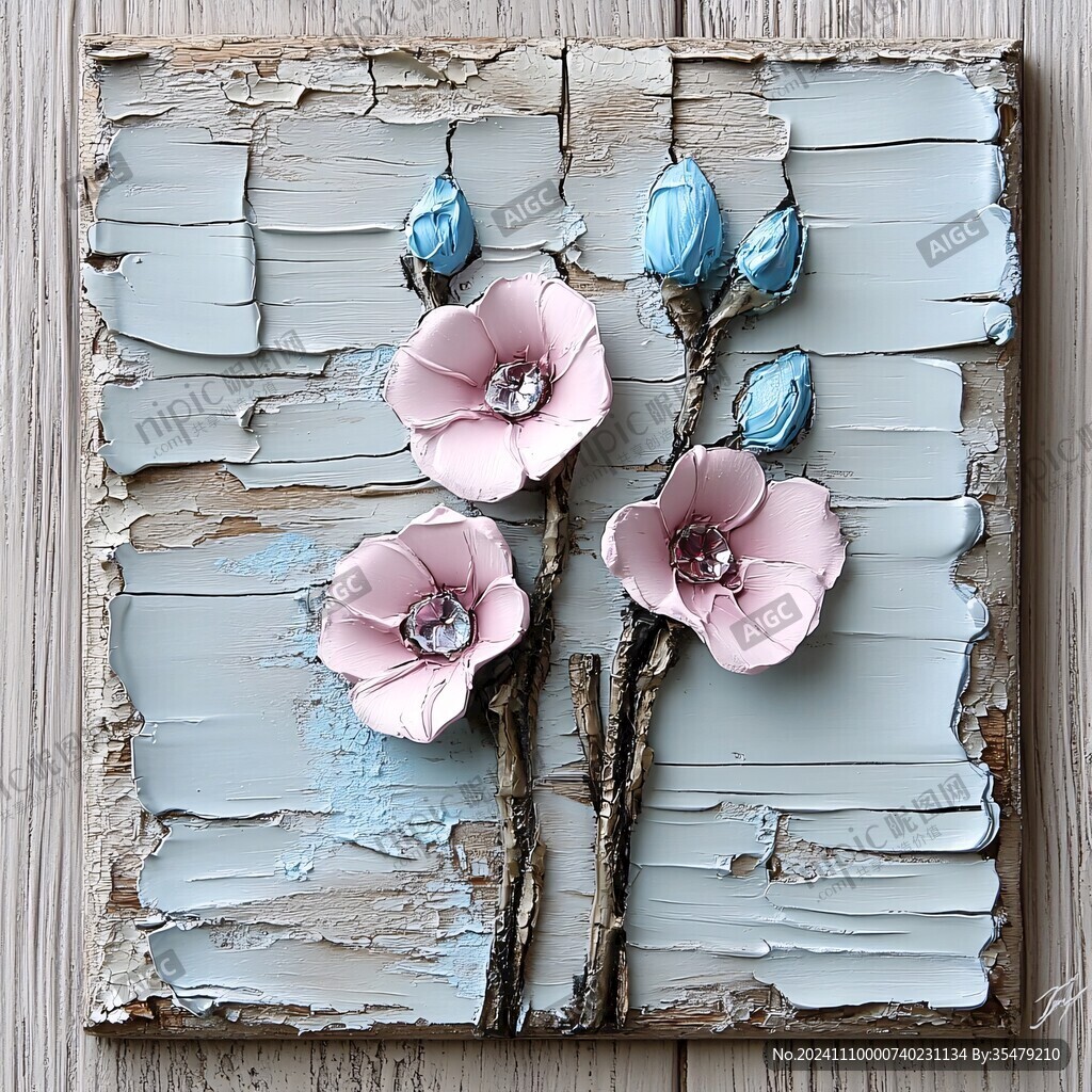 3d立体花装饰画