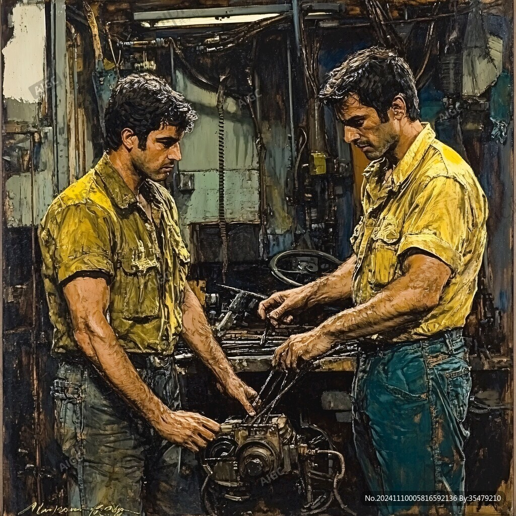 铆工罗西画作