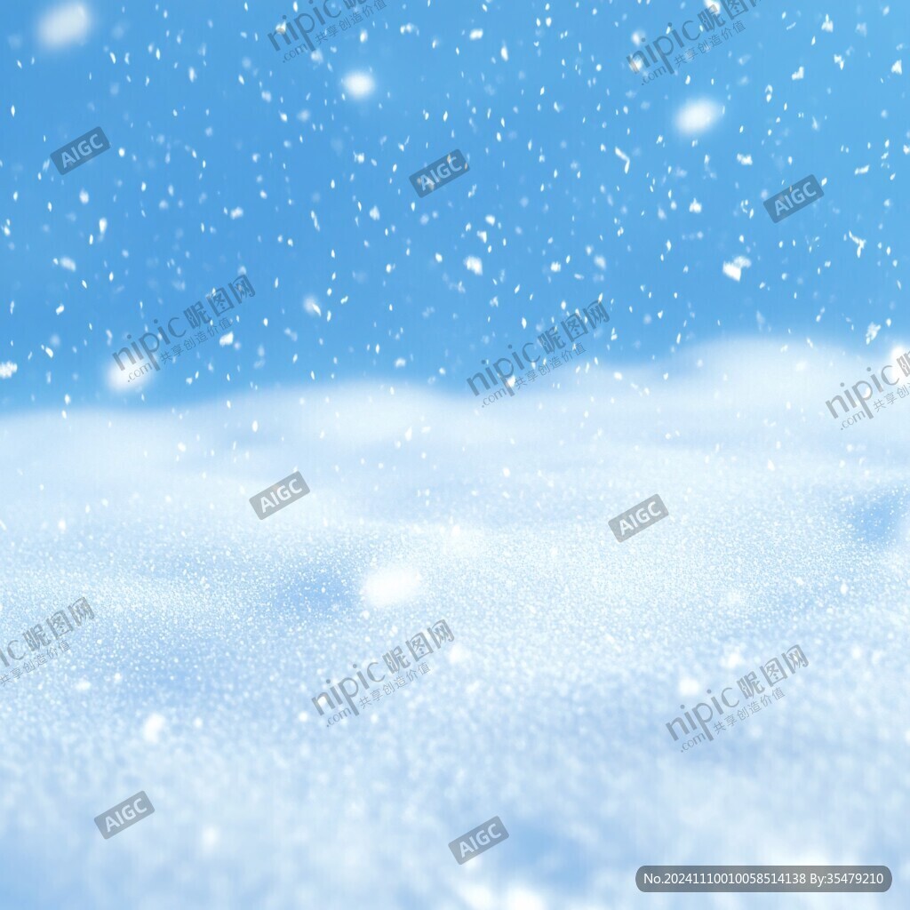 冬季雪地飘雪