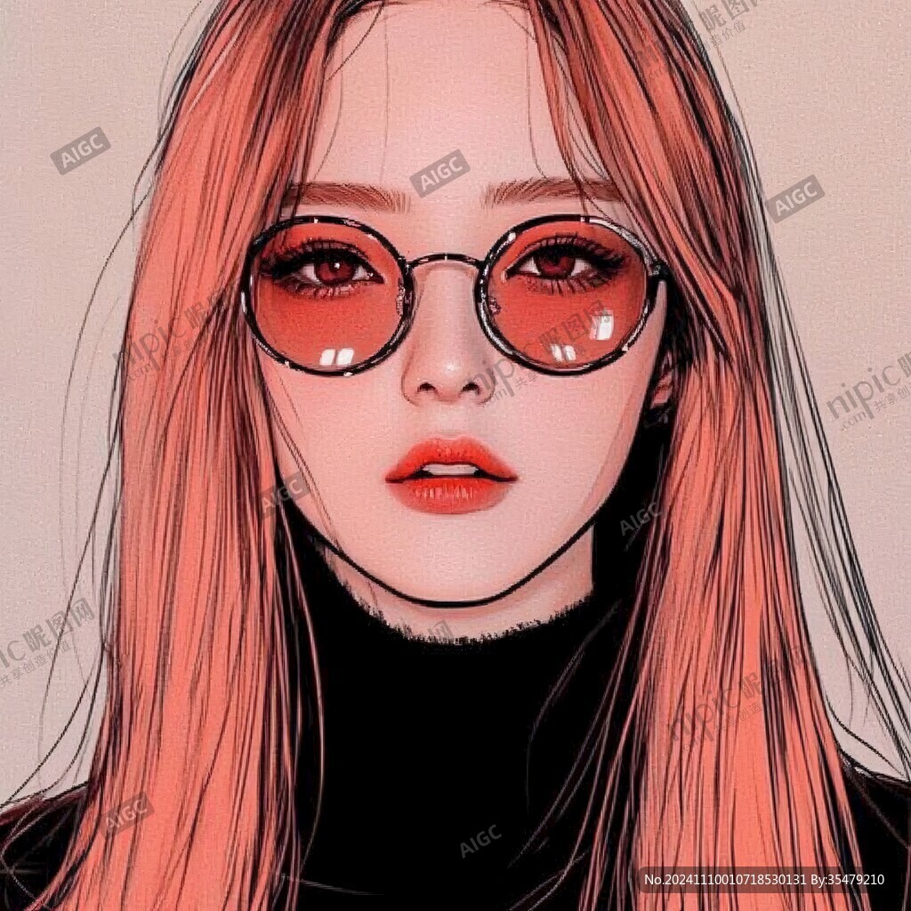 墨镜人物插画