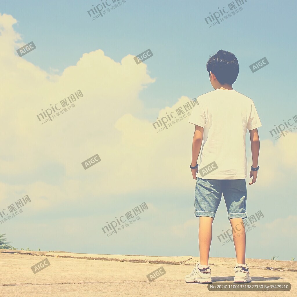 男孩的背影