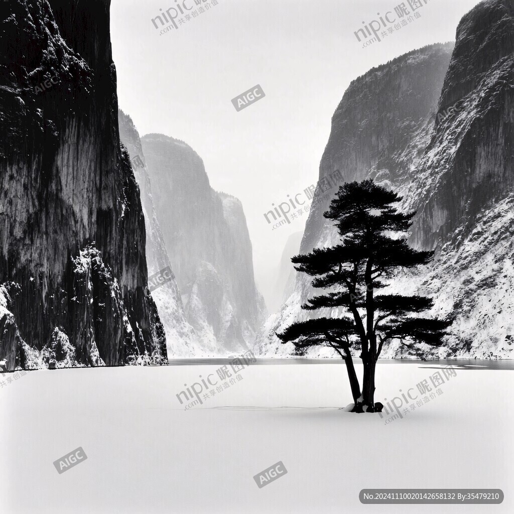 雪后迎客松