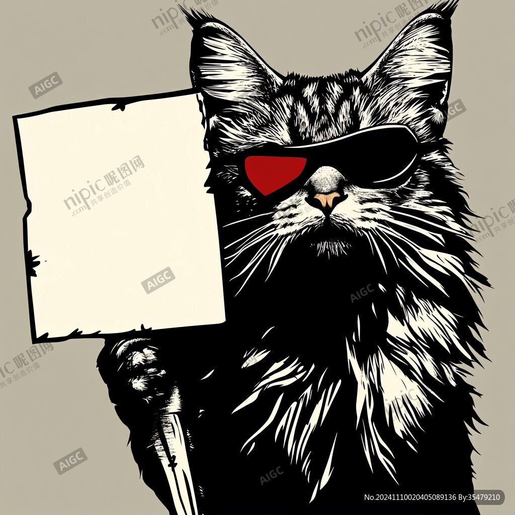 戴太阳镜的猫