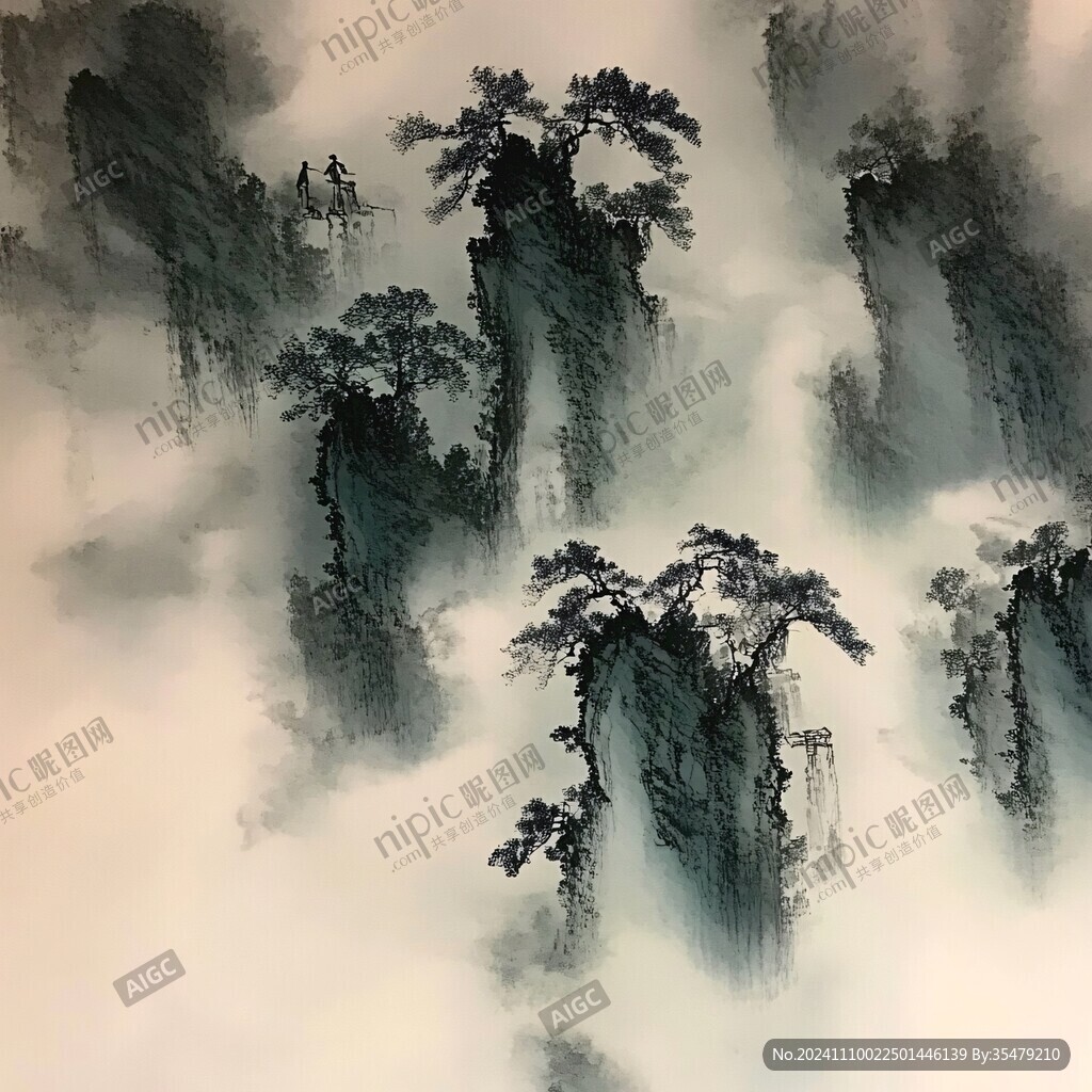水墨壁画