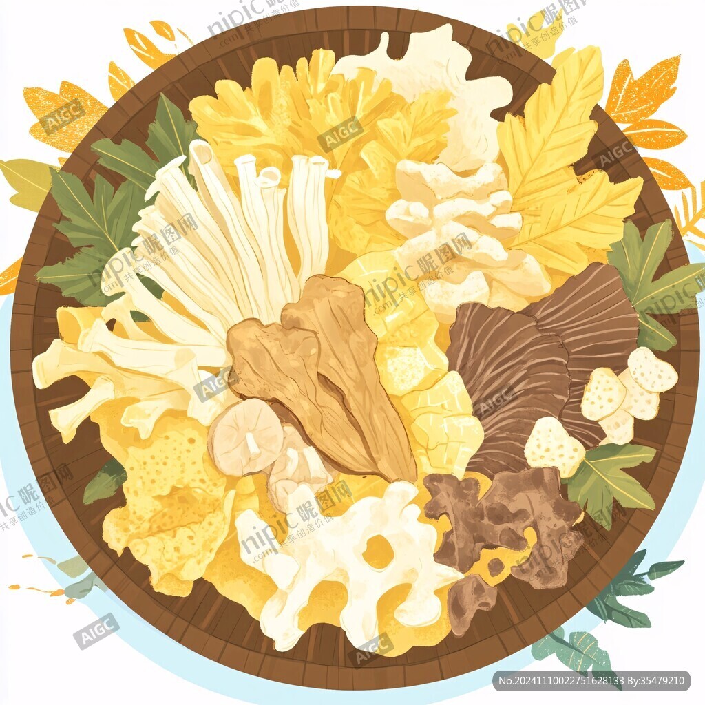 素菜拼盘插画