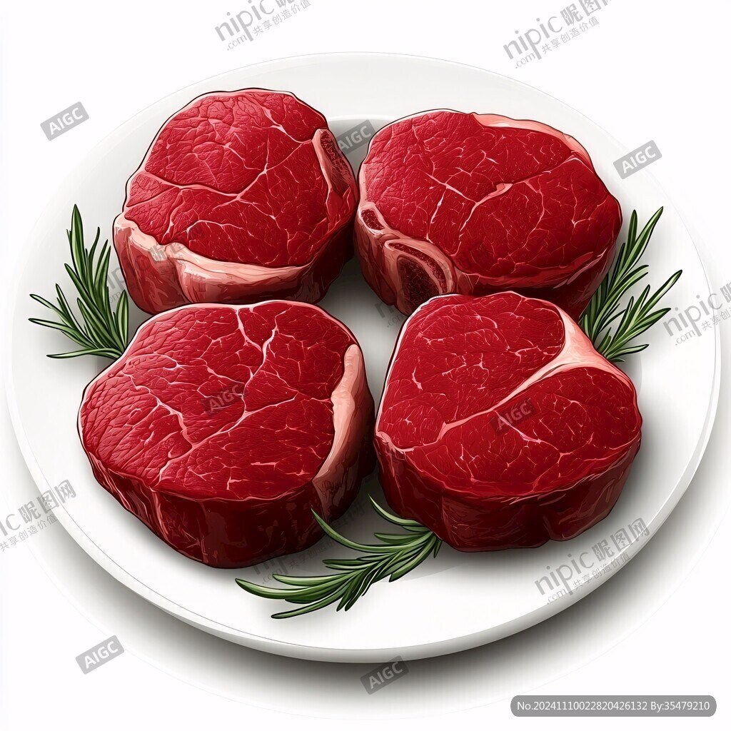 生牛肉插画