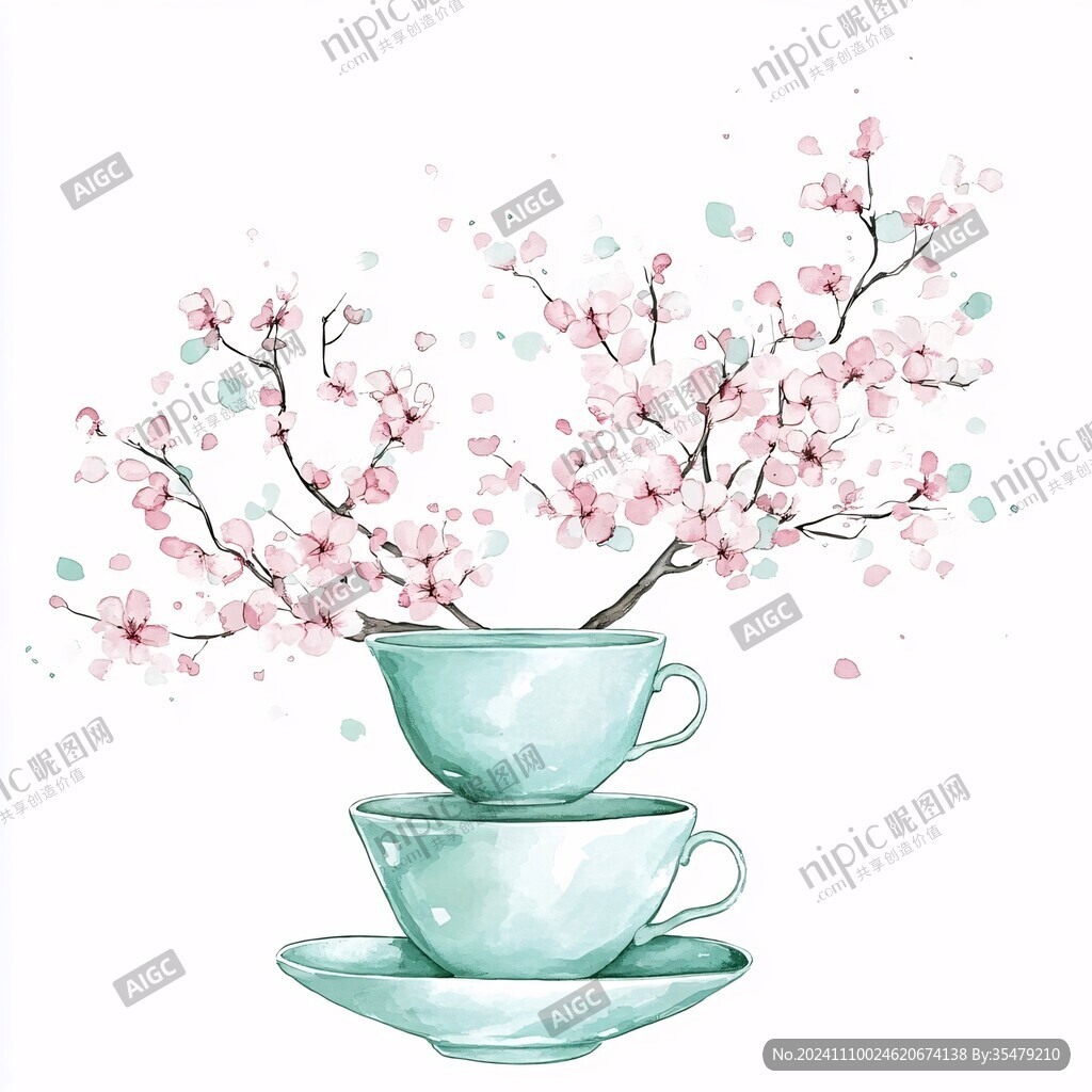 茶杯插画