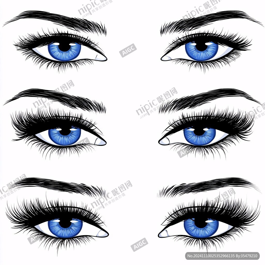 美女眼睛插画