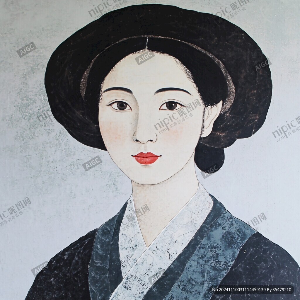 传统美女绘画