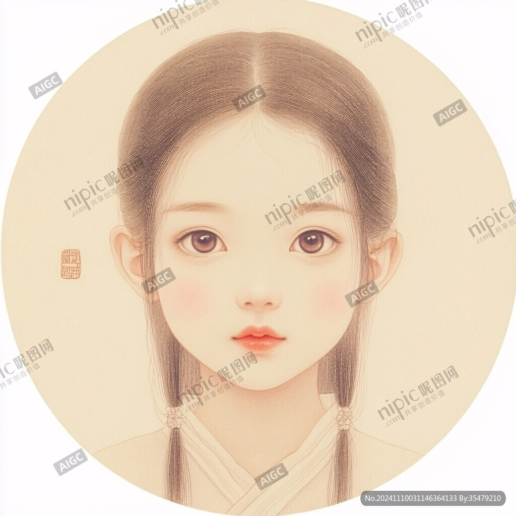 宋朝插画女孩