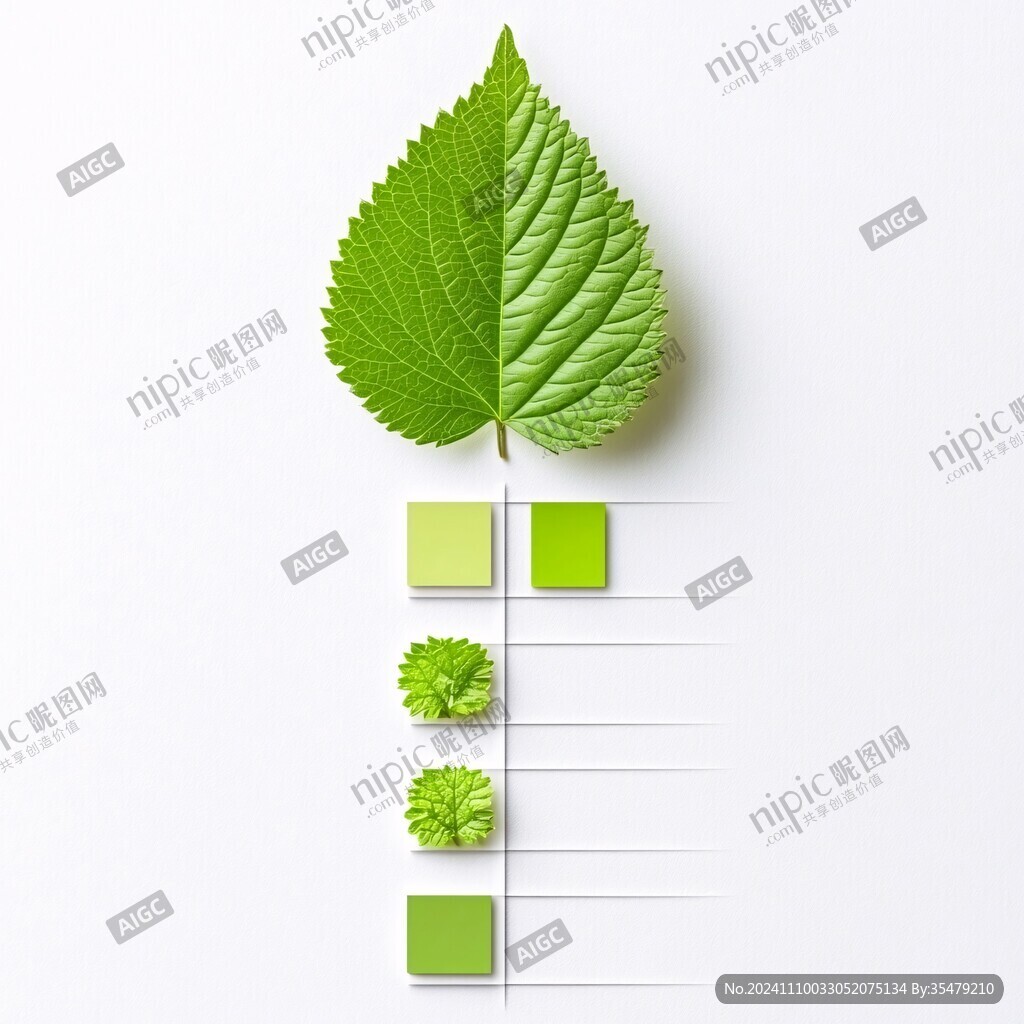 创意绿叶背景环保绿叶