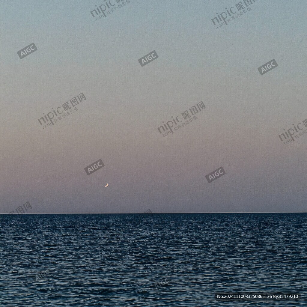 海平面日出前