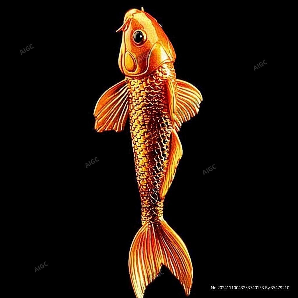 3d浮雕金鱼鲤鱼
