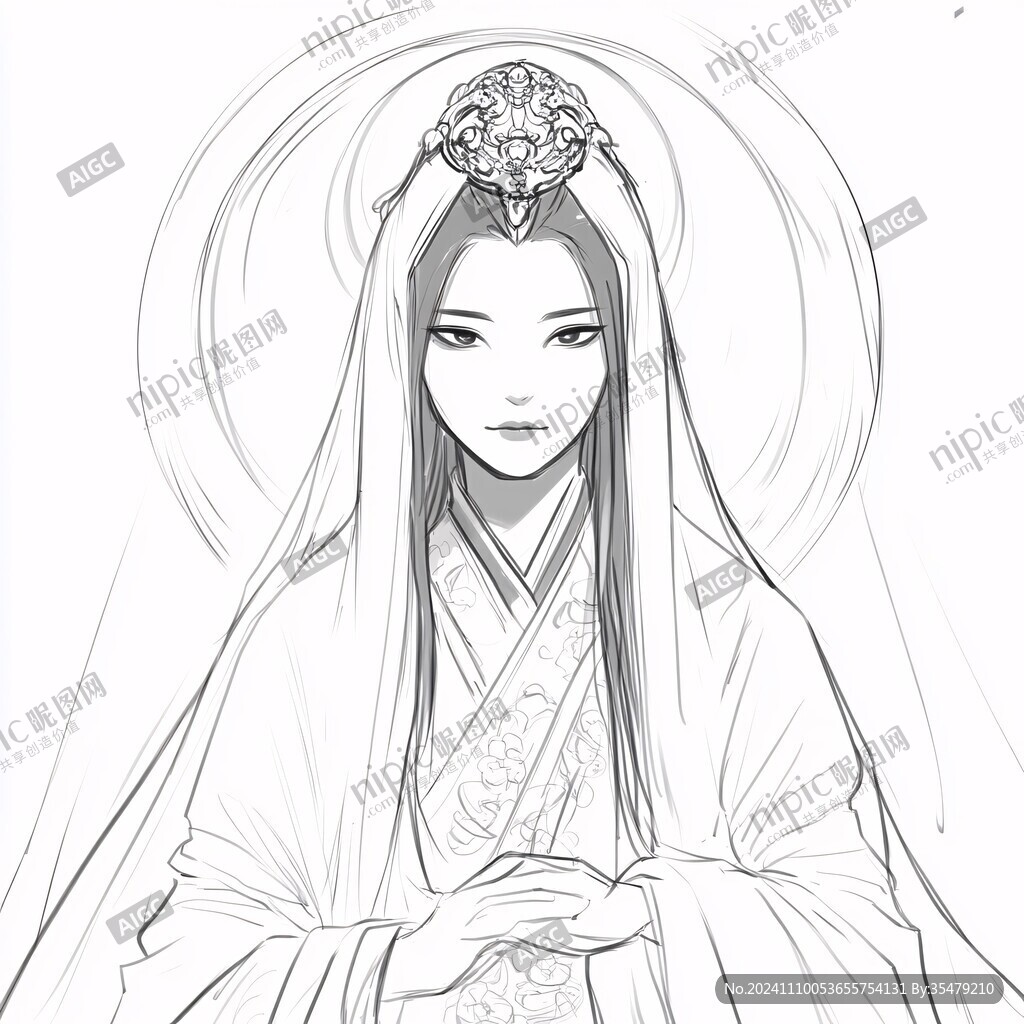 太姥娘娘线稿
