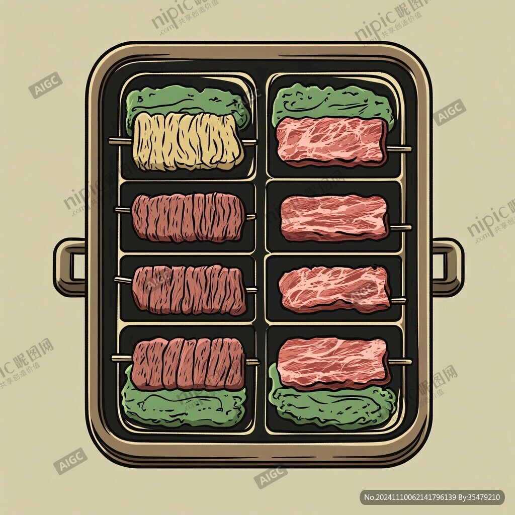 羊肉卷插画