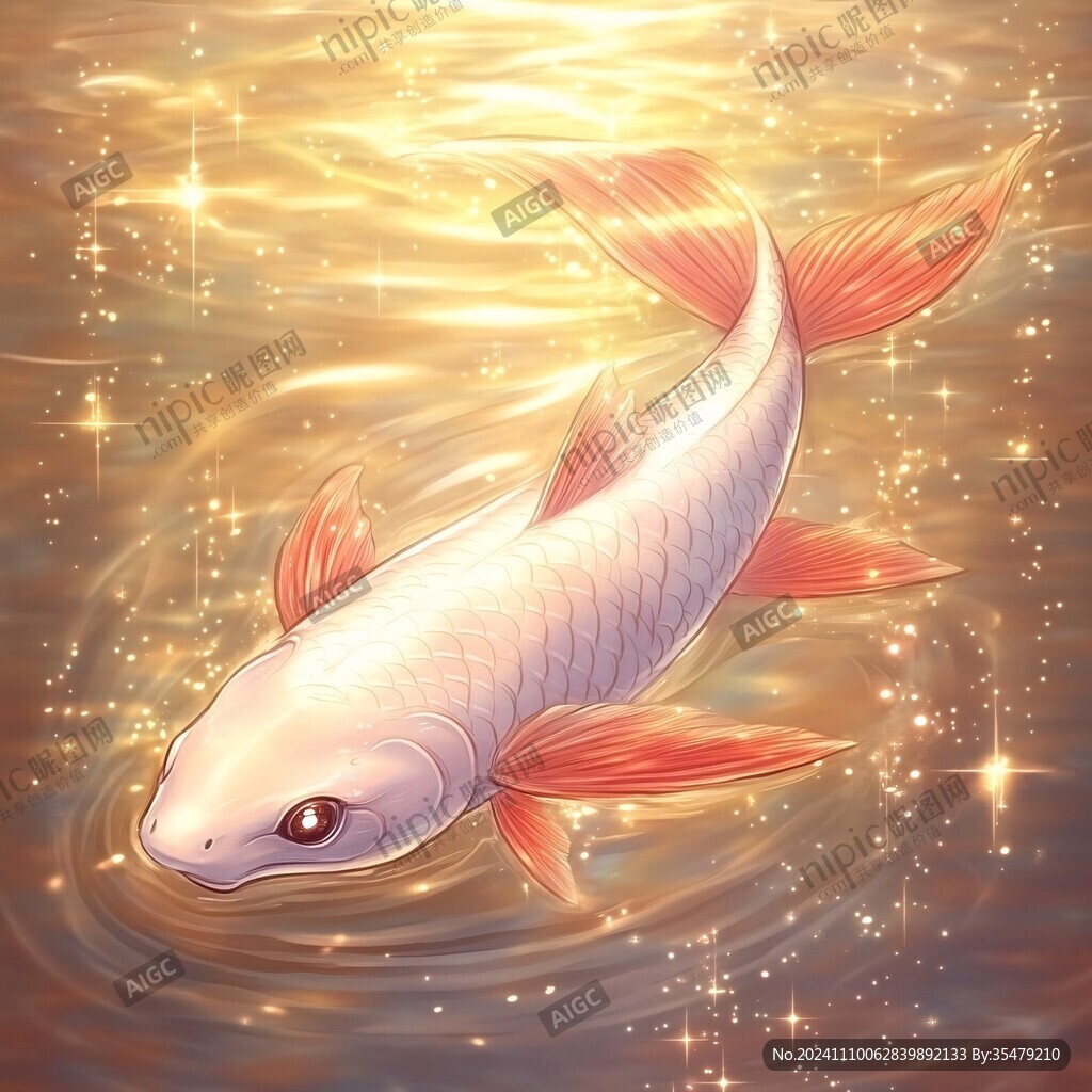 转运锦鲤插画