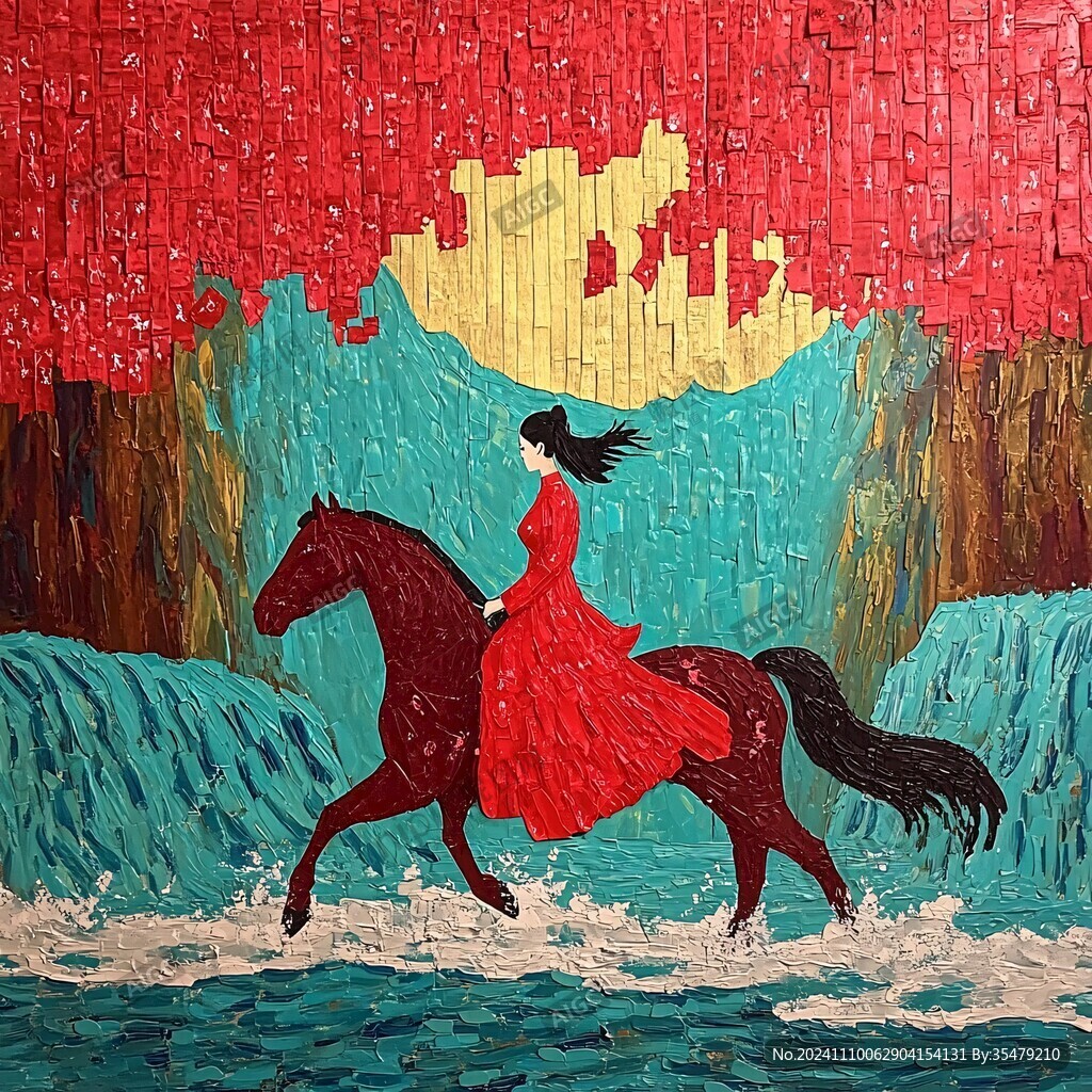 丙烯画作品