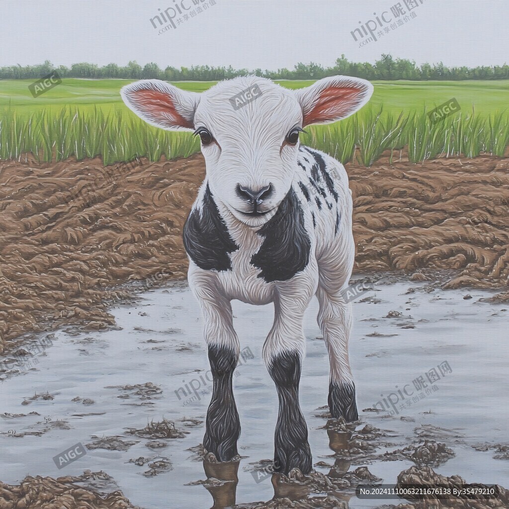 滩羊插画