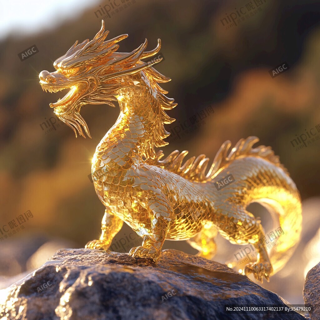黄金龙摆件