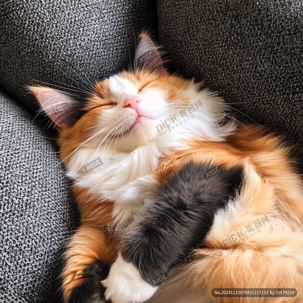 睡觉的大花猫