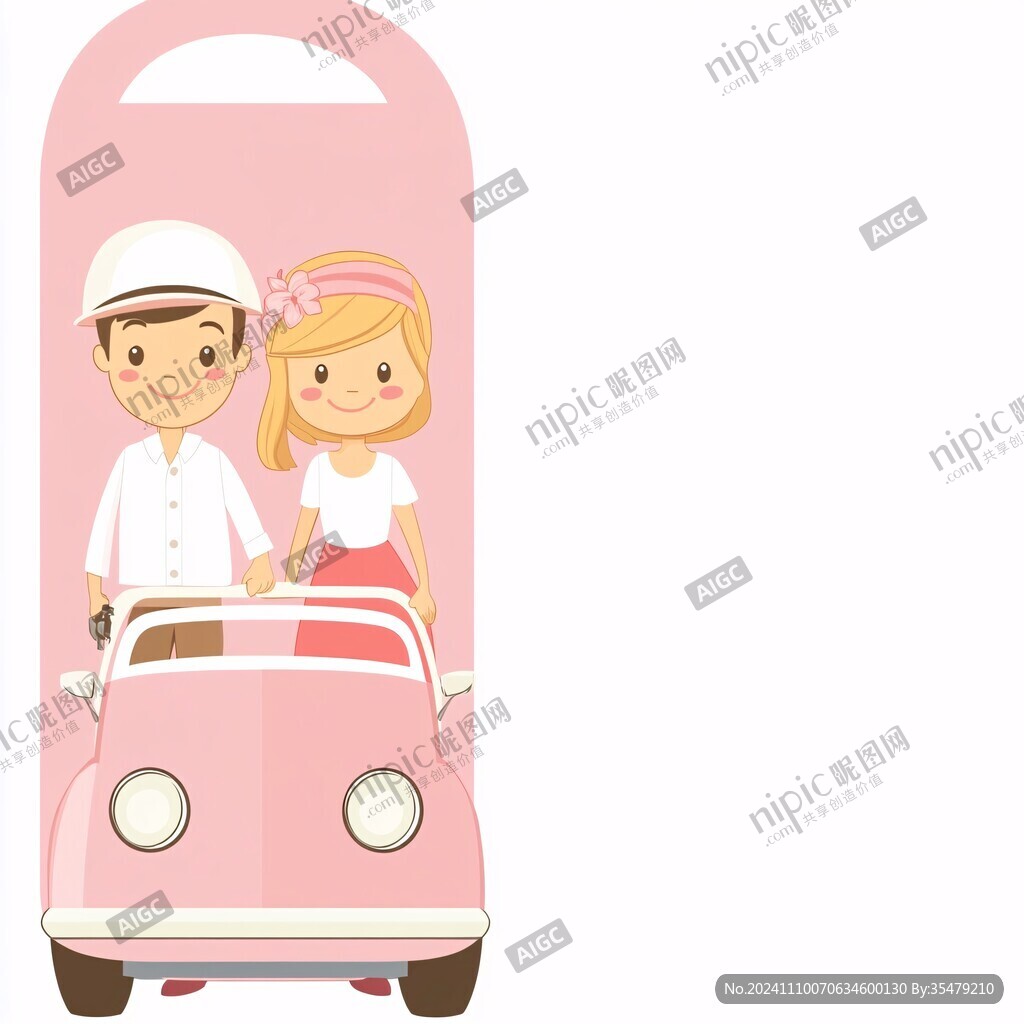 爸爸妈妈弟妹卡通车
