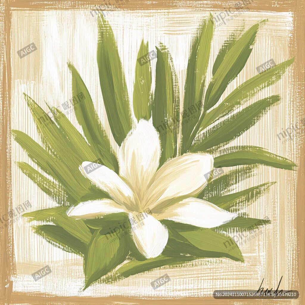 百合花绘画
