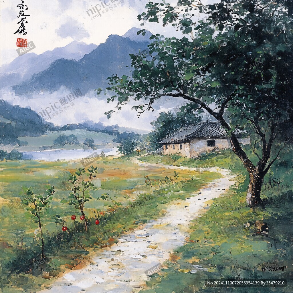 水彩手绘广西