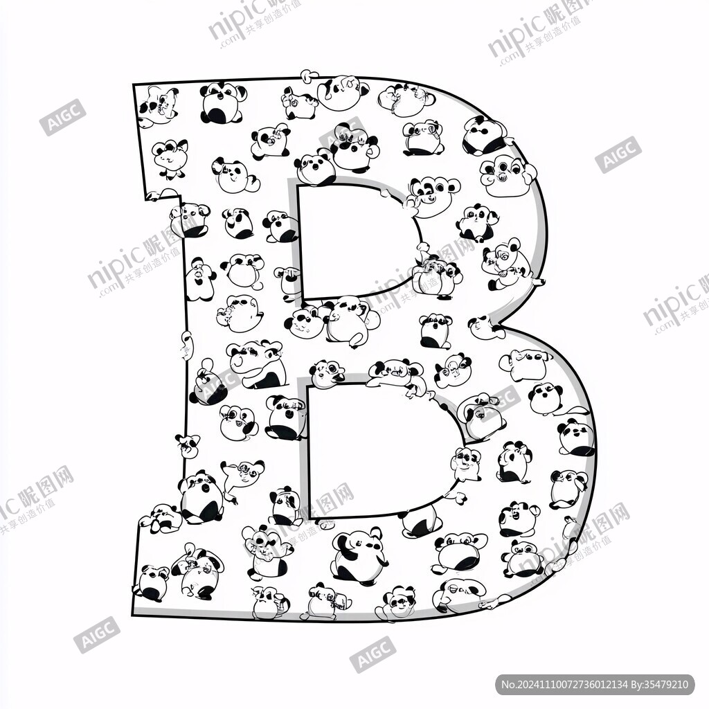b字母图案设计