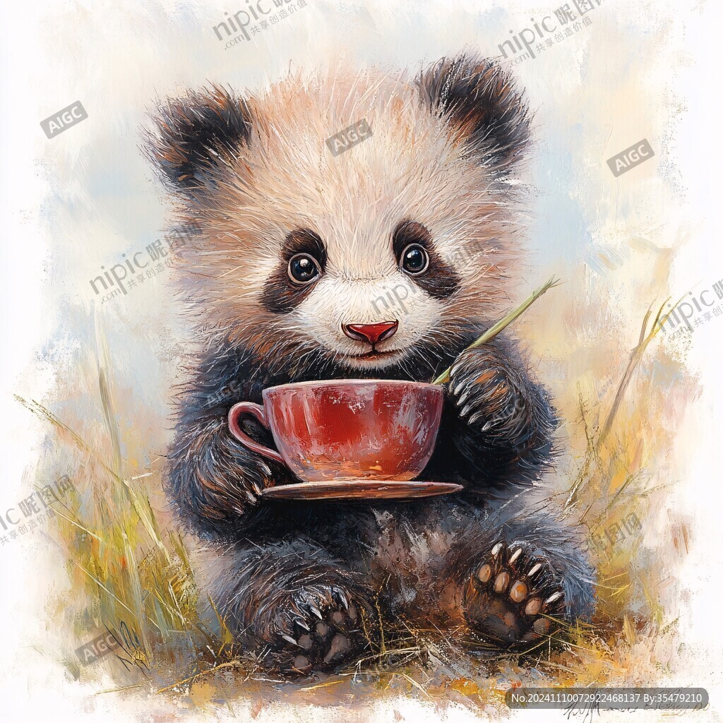 小熊猫插画
