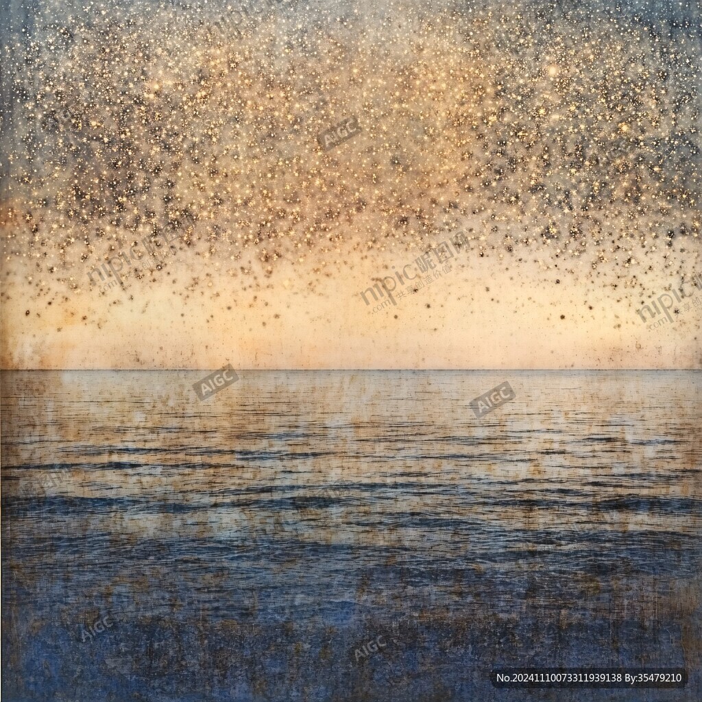 海天一色抽象画