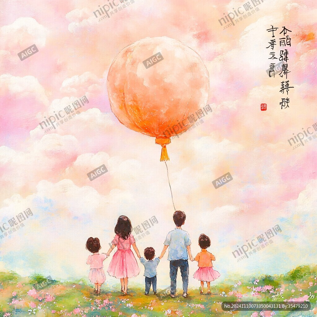 美好童年插画