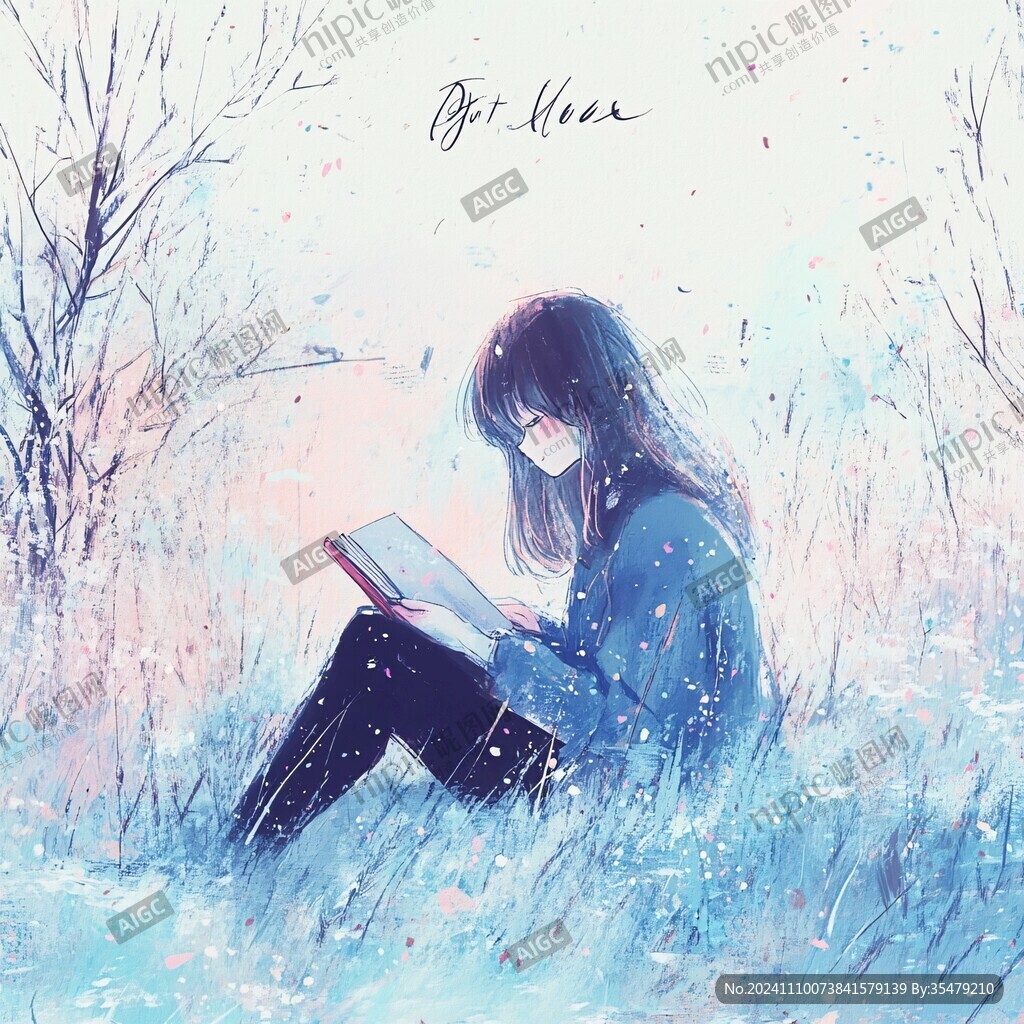 女孩插画本本