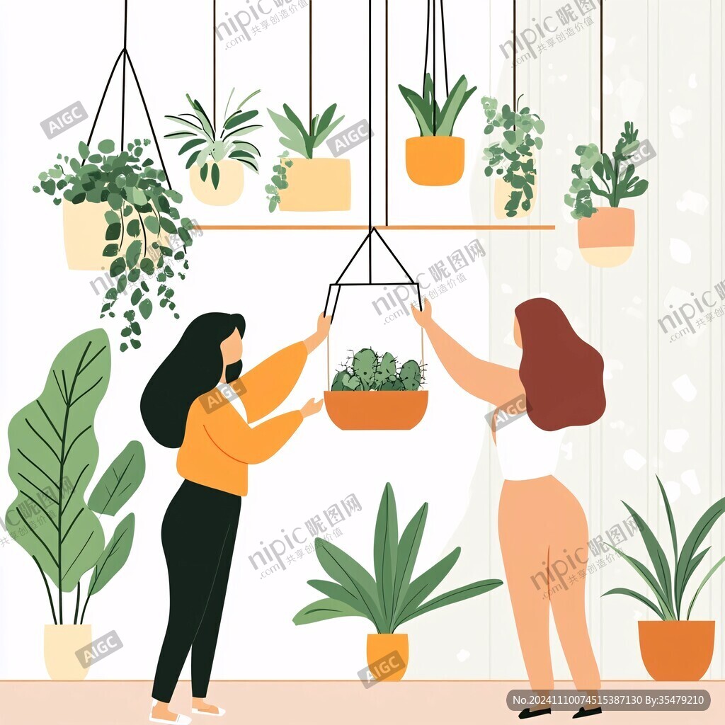 室内植物插画