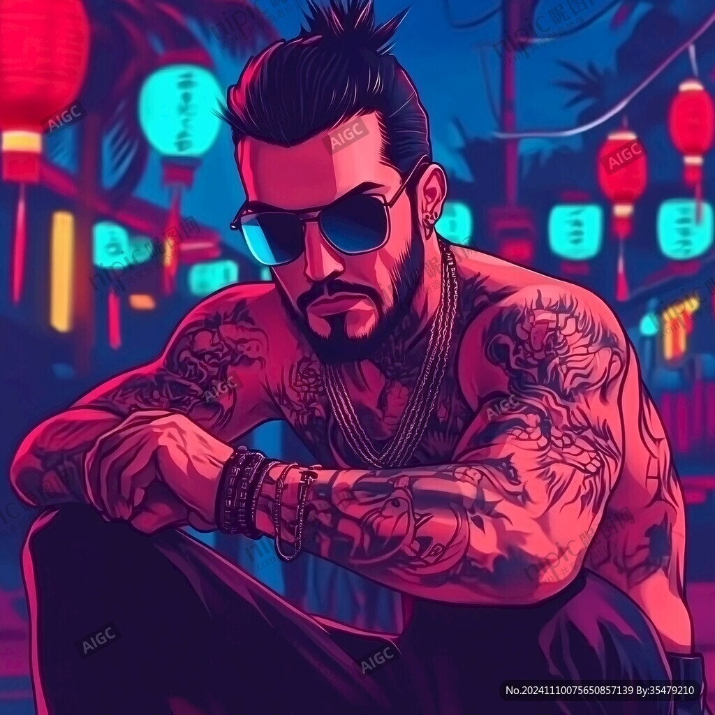 酷帅潮流插画