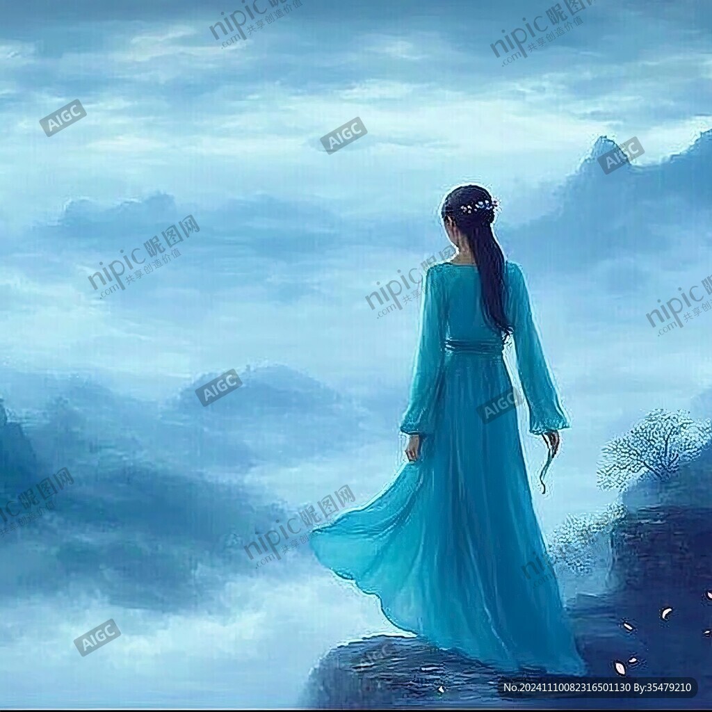 古风美女背影