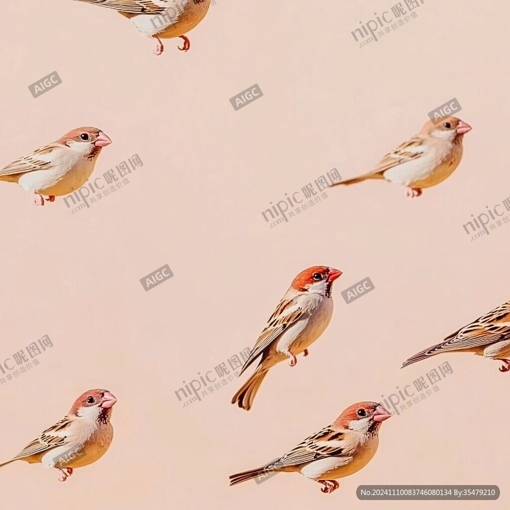 麻雀噪点插画