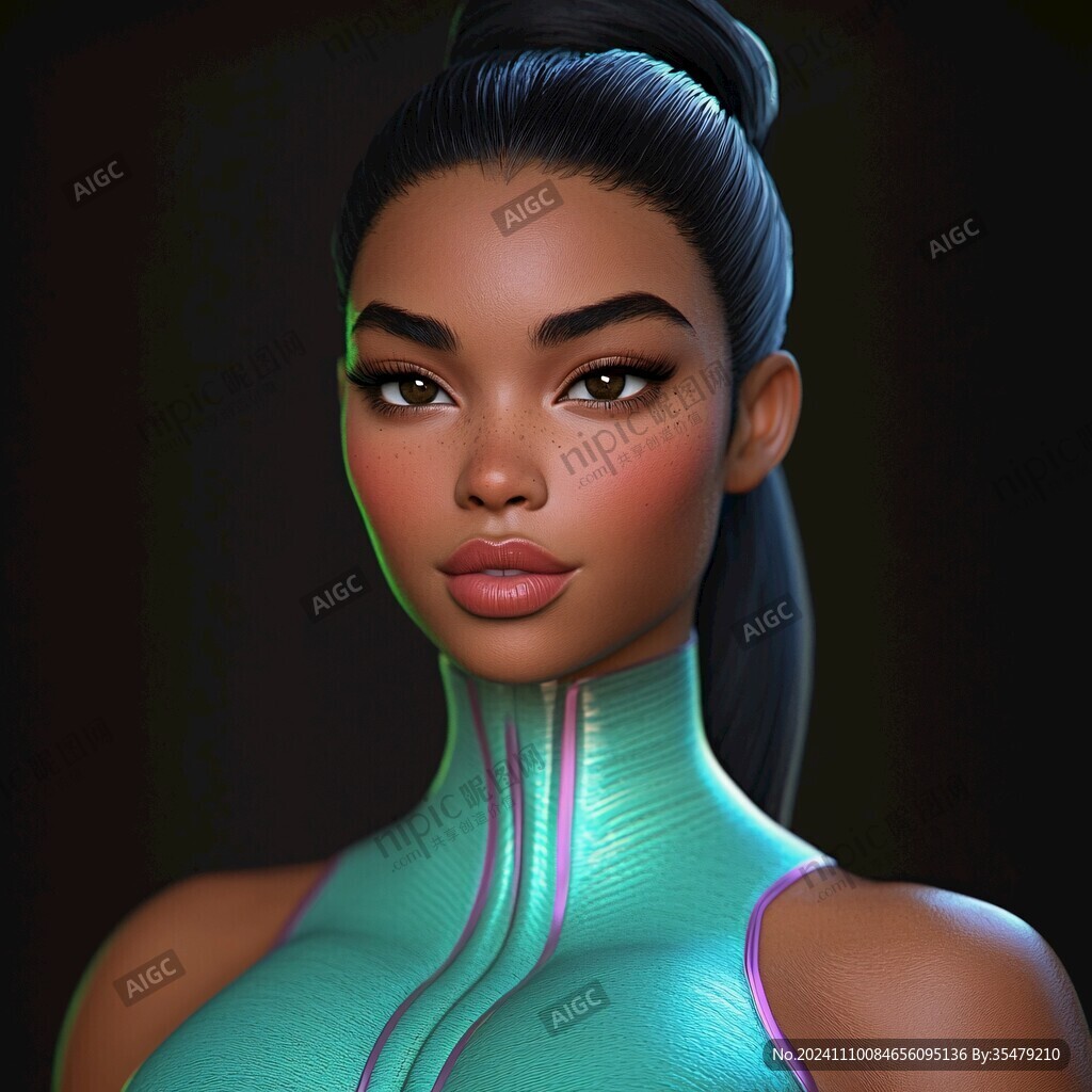 3d效果女孩