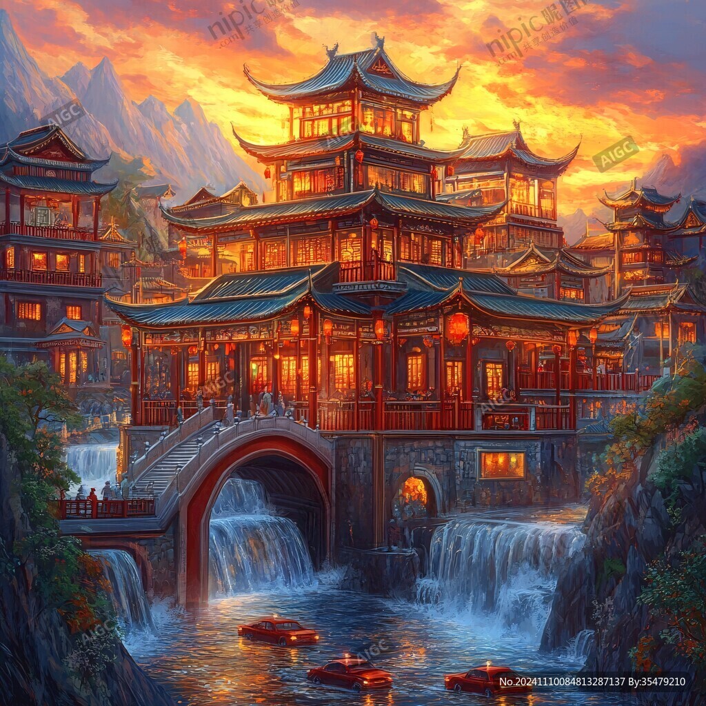 横店插画