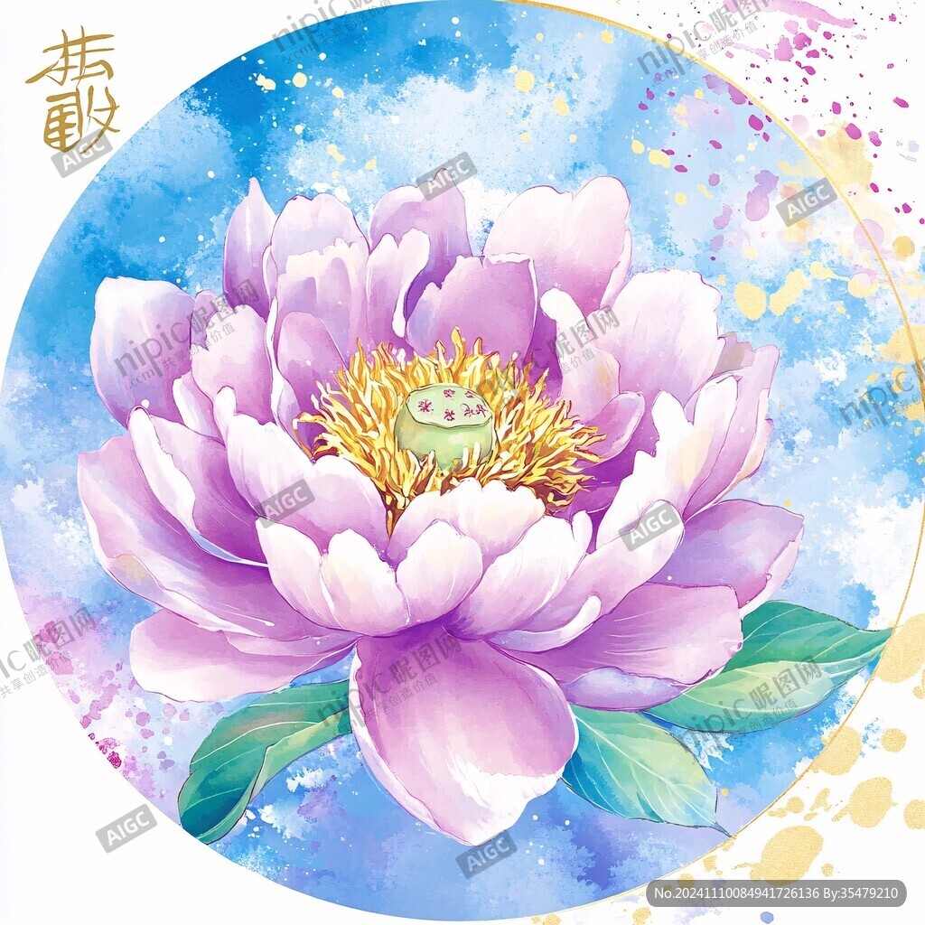雪莲花包装插画