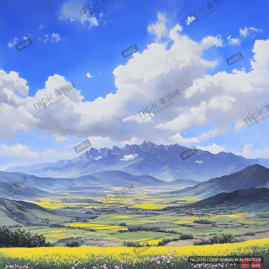 高原风景画