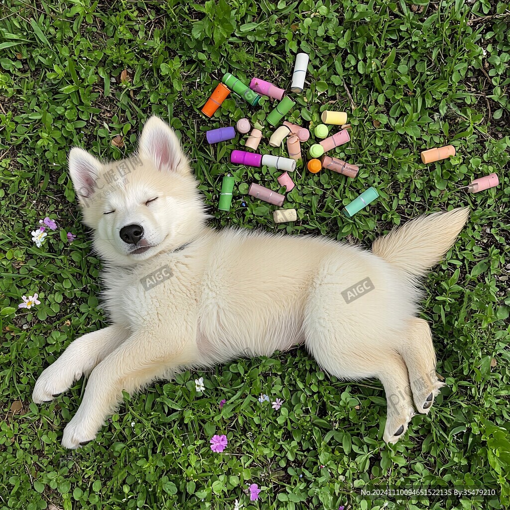 狗狗写实插画
