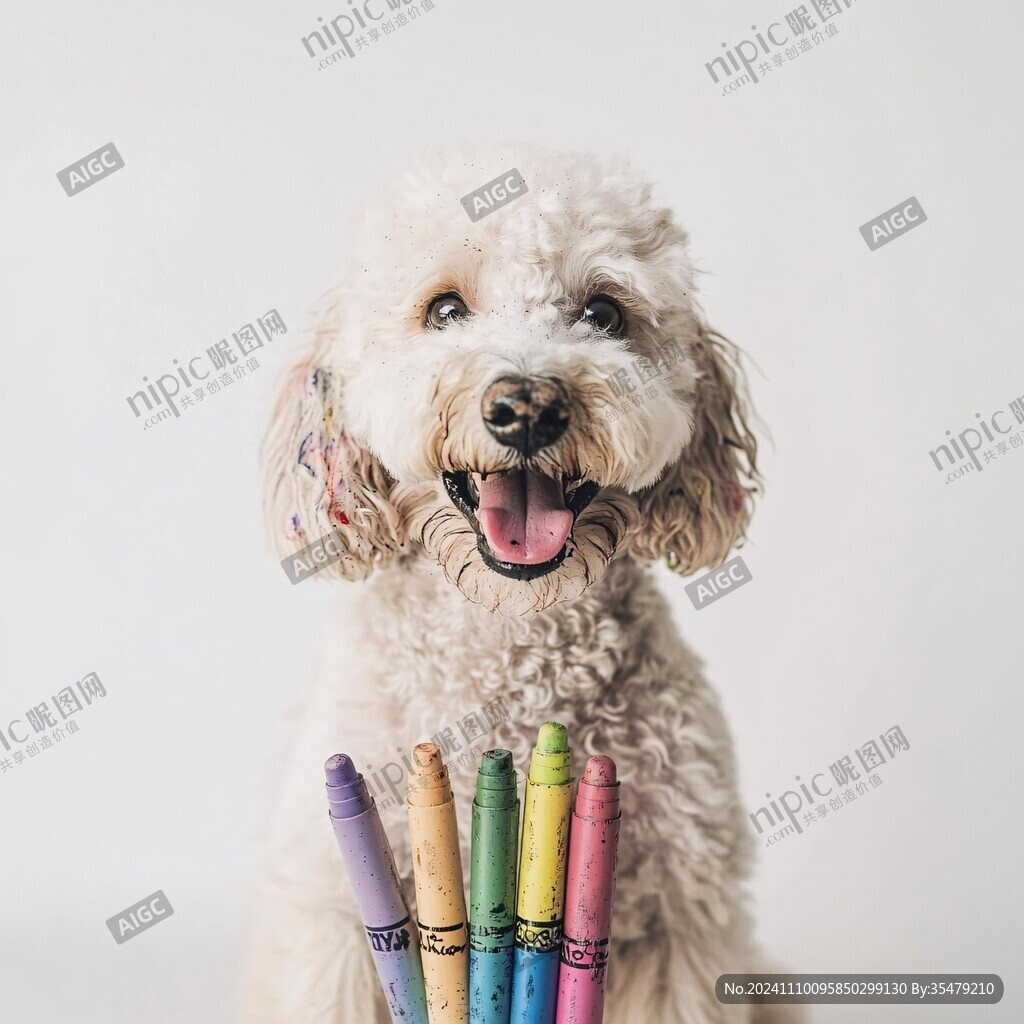 彩铅手绘狗狗