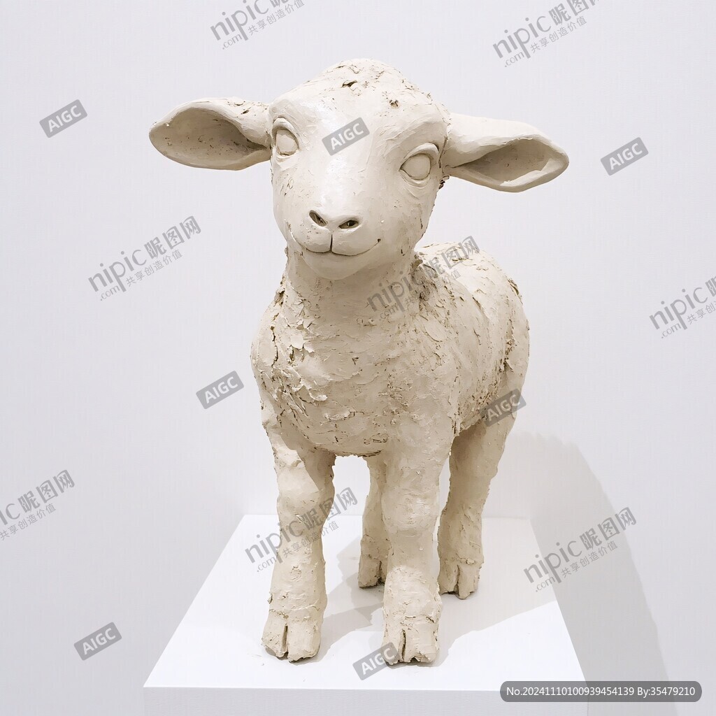 印花陶羊