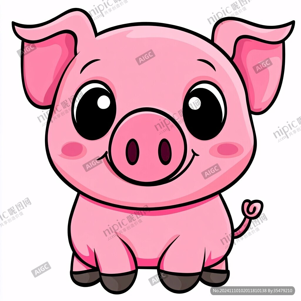 卡通猪设计图
